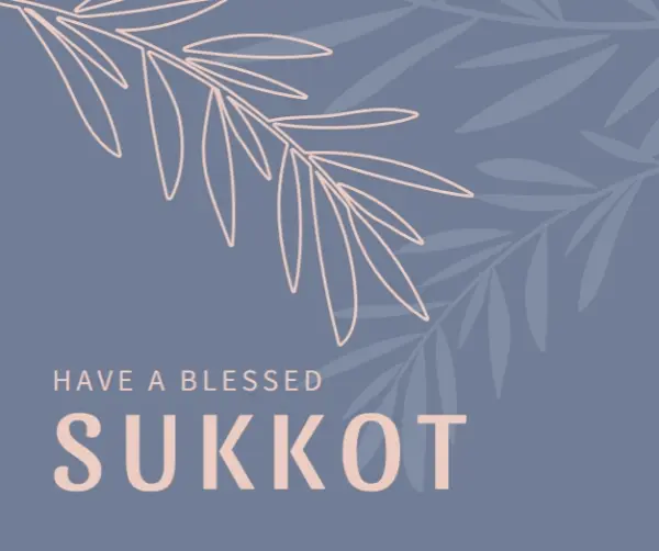 Sukkot blessings gray organic-simple