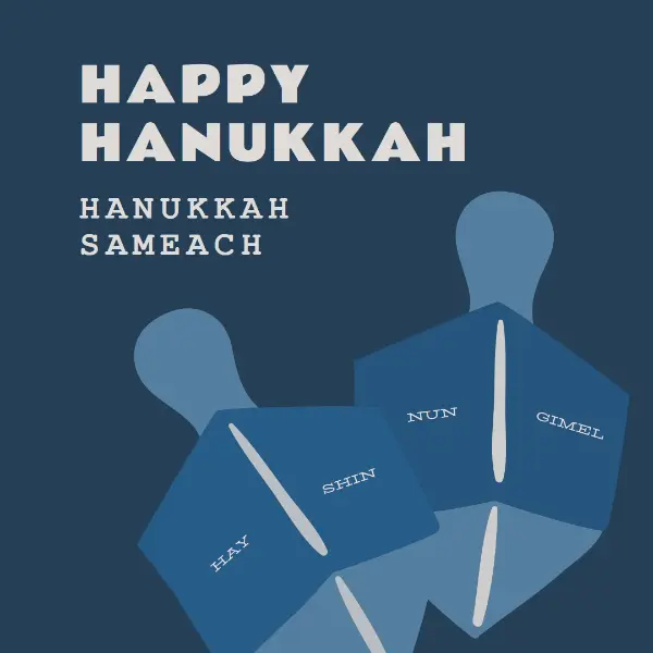 Hanukkah traditions blue modern-color-block