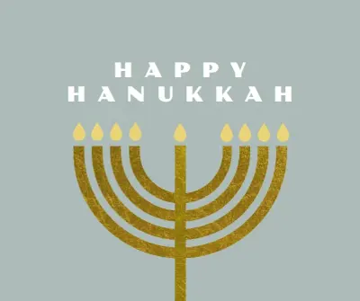 A happy Hanukkah blue modern-simple