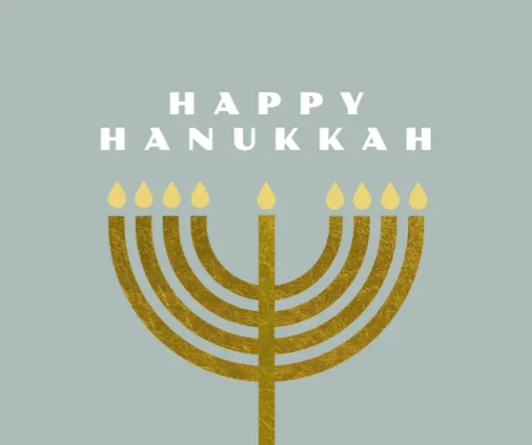 A happy Hanukkah blue modern-simple