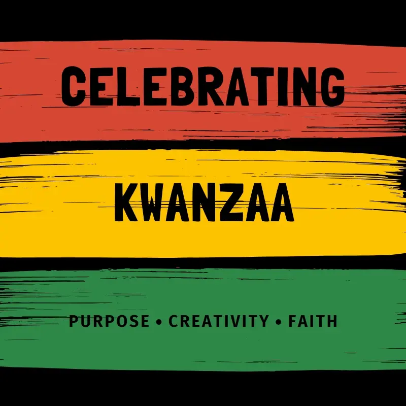 Kwanzaa greetings black modern-bold