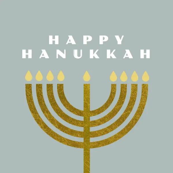 A happy Hanukkah blue modern-simple