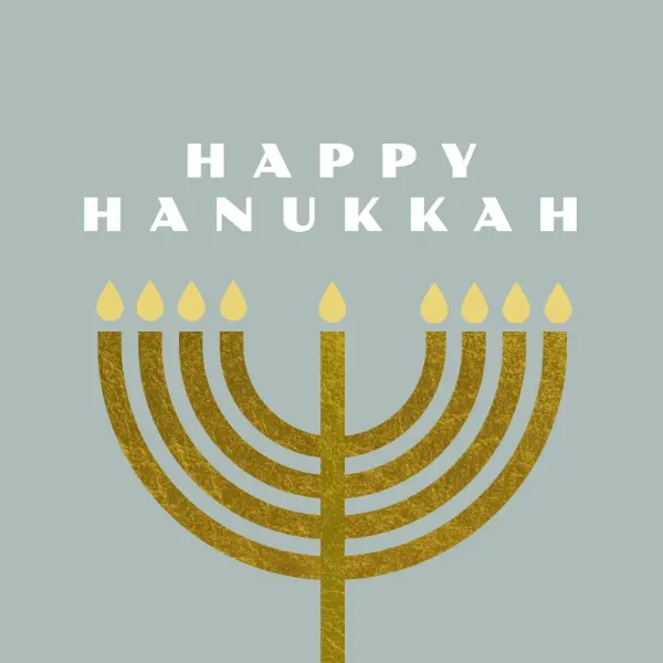 A happy Hanukkah blue modern-simple