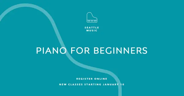 Piano classes blue modern-simple