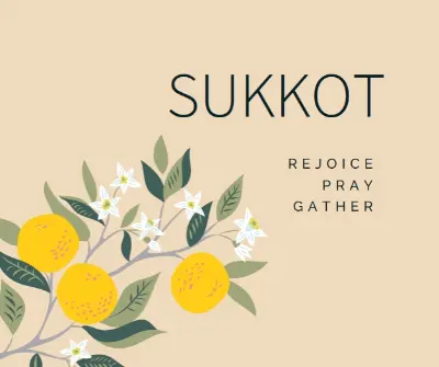 A joyful Sukkot yellow whimsical-color-block