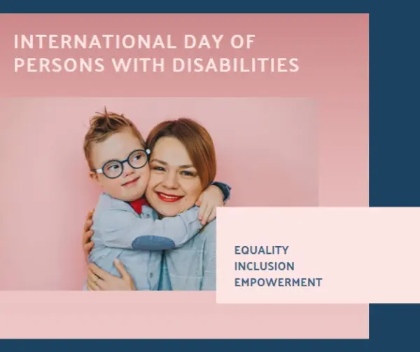 Celebrating persons with disabilities pink modern-simple