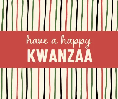 Have a happy Kwanzaa yellow whimsical-line