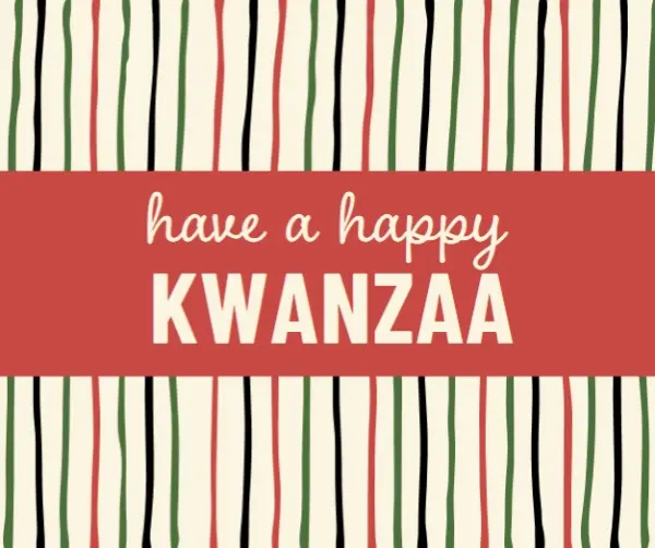 Have a happy Kwanzaa yellow whimsical-line