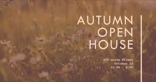 Autumn open house brown modern-simple