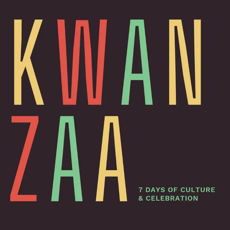 7 days of Kwanzaa brown modern-bold