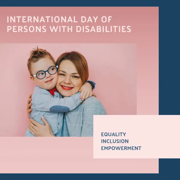 Celebrating persons with disabilities pink modern-simple