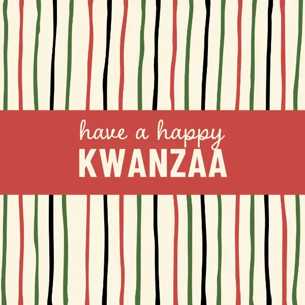 Have a happy Kwanzaa yellow whimsical-line