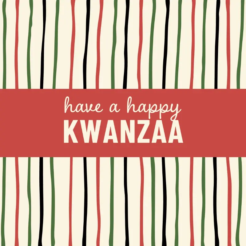 Have a happy Kwanzaa yellow whimsical-line