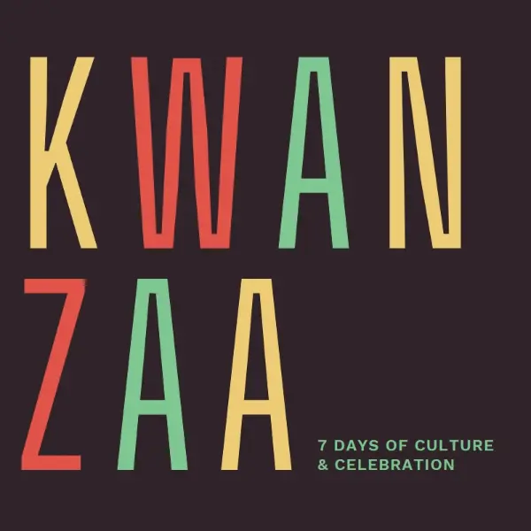 7 days of Kwanzaa brown modern-bold