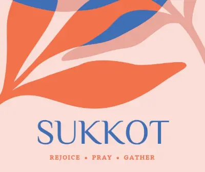 Joy this Sukkot pink organic-simple