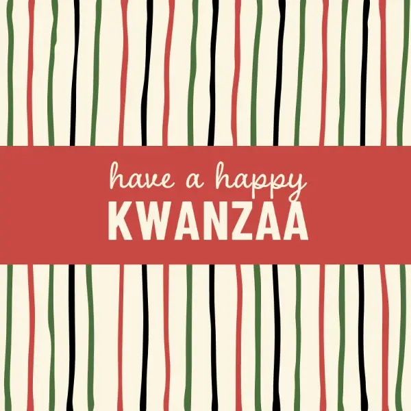 Have a happy Kwanzaa yellow whimsical-line