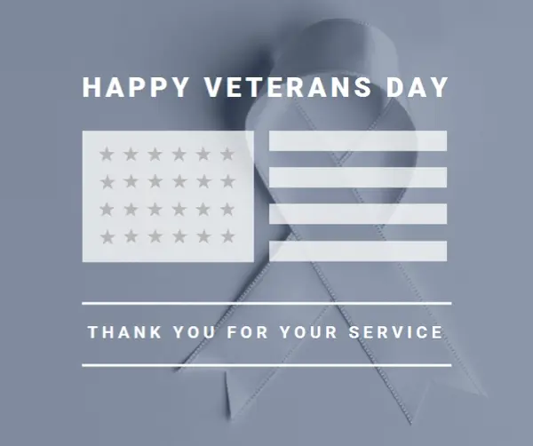 Honoring US veterans gray modern-simple