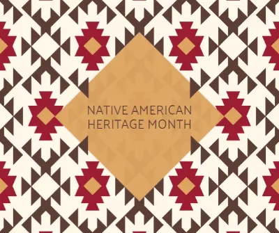 Indigenous American heritage brown modern-geometric-&-linear