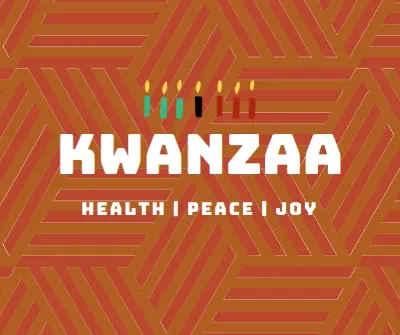 A wish this Kwanzaa orange modern-geometric-&-linear