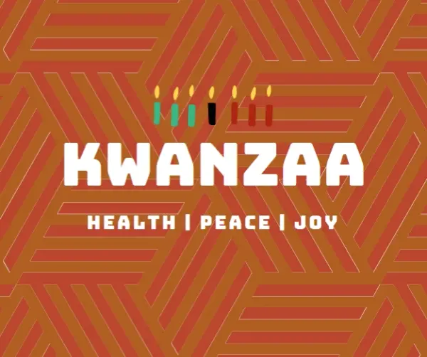 A wish this Kwanzaa orange modern-geometric-&-linear