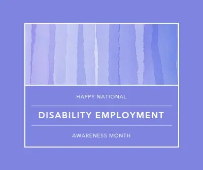 Celebrating employees with disabilities purple modern-simple