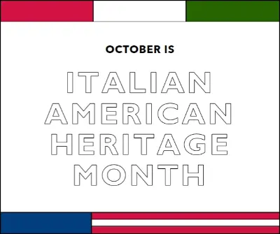 Italian American heritage month white vintage-retro