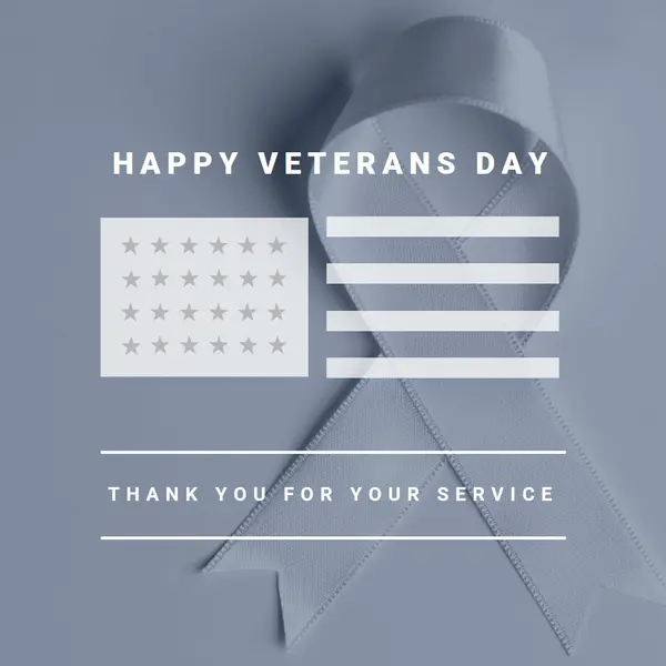 Honoring US veterans gray modern-simple