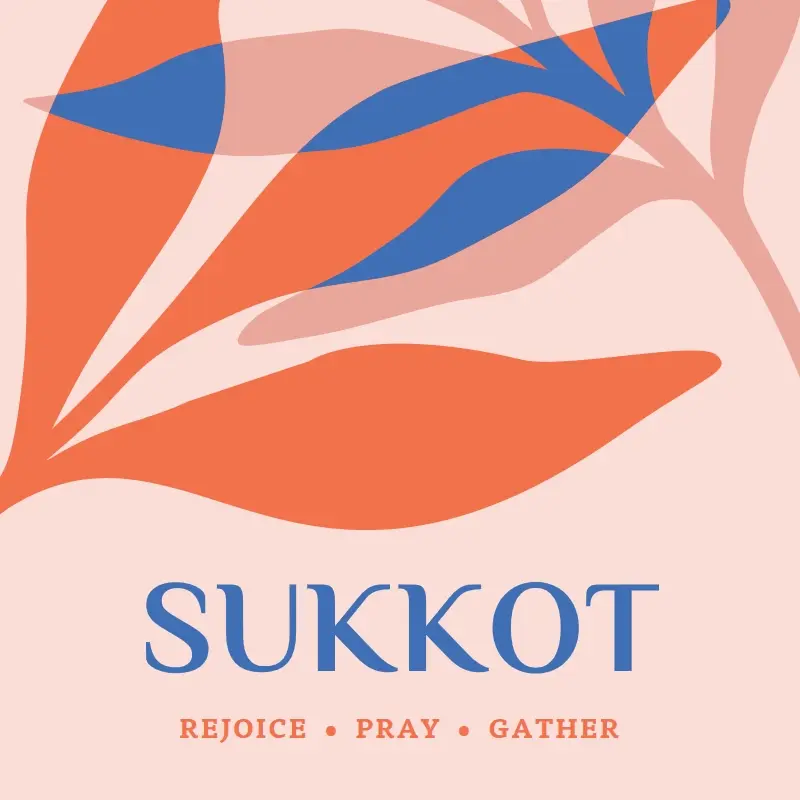 Joy this Sukkot pink organic-simple