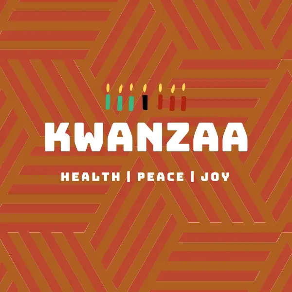 A wish this Kwanzaa orange modern-geometric-&-linear