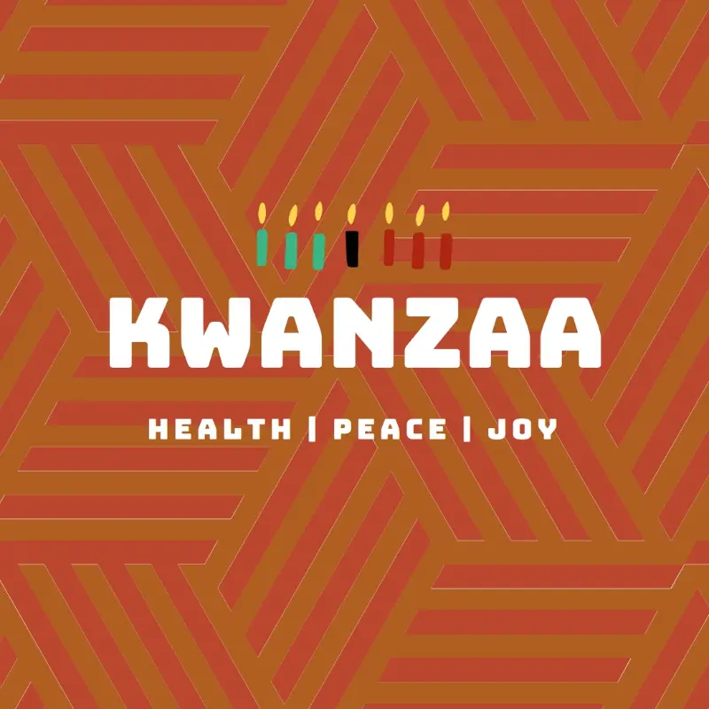 A wish this Kwanzaa orange modern-geometric-&-linear