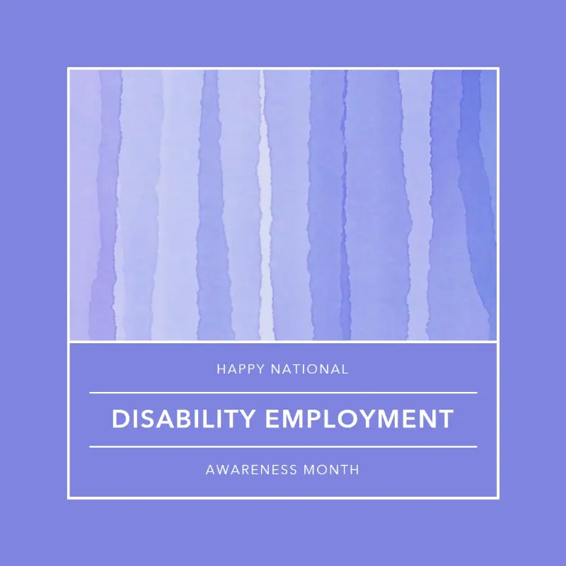 Celebrating employees with disabilities purple modern-simple