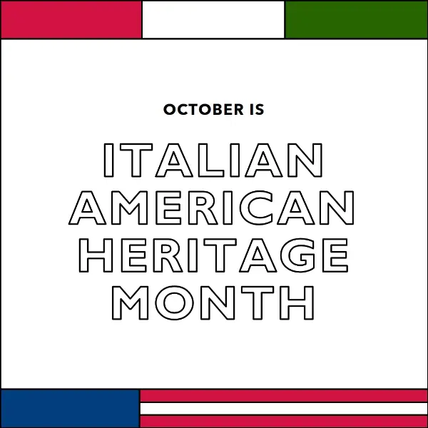 Italian American heritage month white vintage-retro