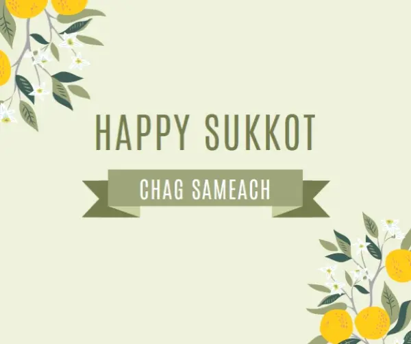 Celebrating Sukkot green whimsical-color-block