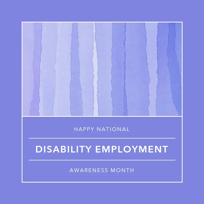 Celebrating employees with disabilities purple modern-simple