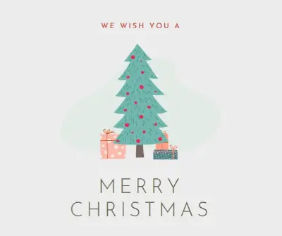 Wishing you a merry Christmas gray whimsical-color-block