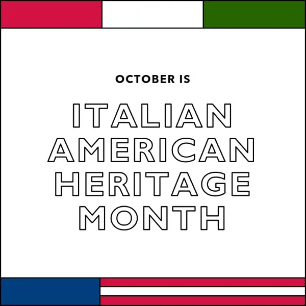 Italian American heritage month white vintage-retro