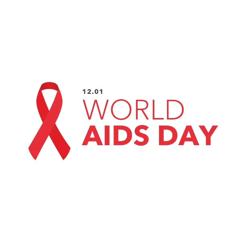 Recognizing World AIDS Day white modern-simple