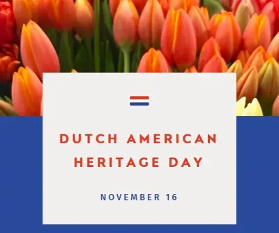 Celebrating Dutch roots orange modern-simple