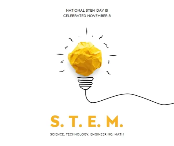 STEM from greatness yellow modern-simple