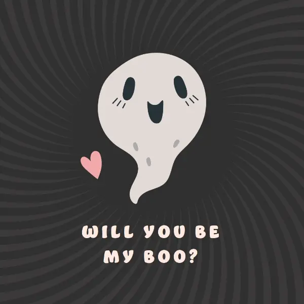 Be my ghoul-friend black whimsical-color-block