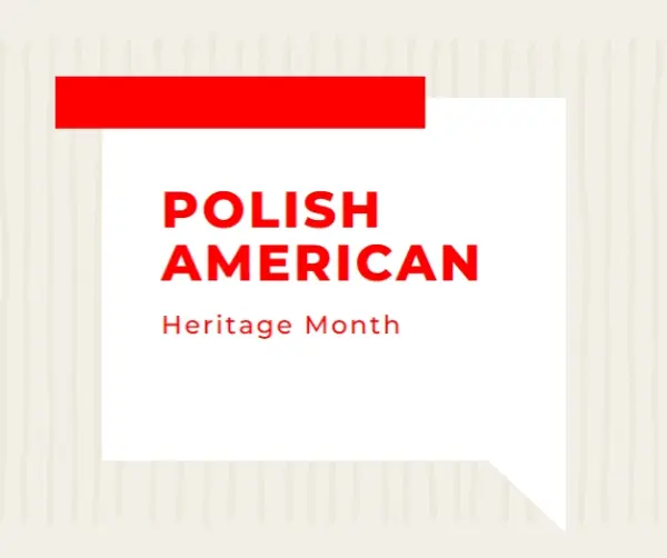 Honoring Polish American heritage white modern-bold