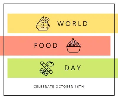 Celebrate world food day white modern-simple