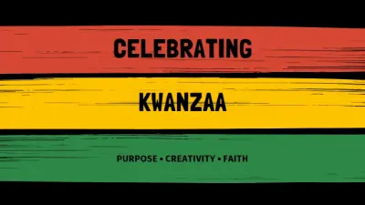 Kwanzaa greetings black modern-bold