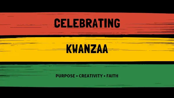 Kwanzaa greetings black modern-bold