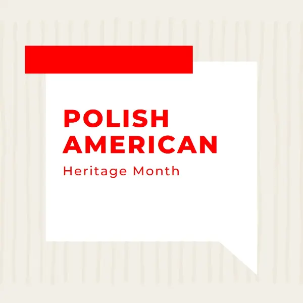 Honoring Polish American heritage white modern-bold