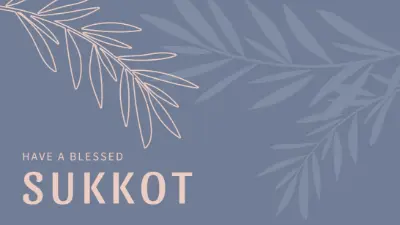 Sukkot blessings gray organic-simple