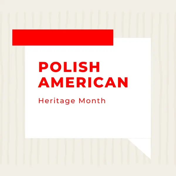 Honoring Polish American heritage white modern-bold