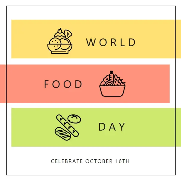 Celebrate world food day white modern-simple