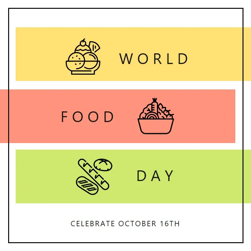 Celebrate world food day white modern-simple