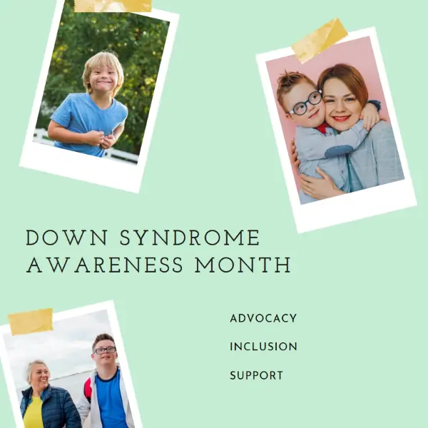 Down syndrome awareness green modern-simple